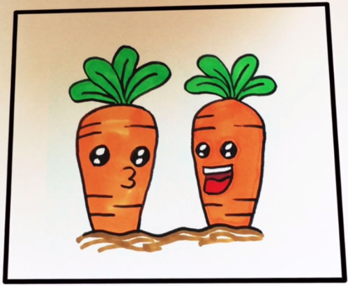 秋季种植的蔬菜萝卜简笔画（红萝卜种子简笔画）(4)
