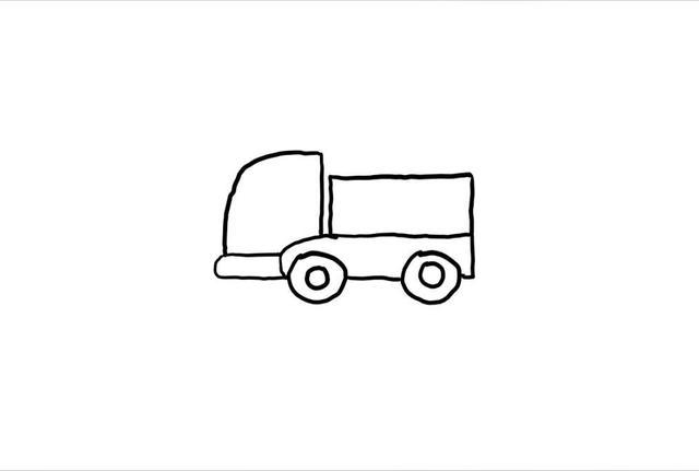 玩具大卡车简笔画大全图片（玩具大卡车简笔画视频）(3)