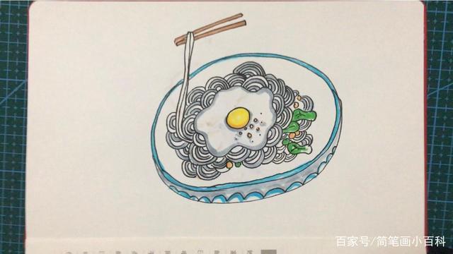 简笔画牛肉拉面和鸡蛋（牛肉丸子怎么画）(6)