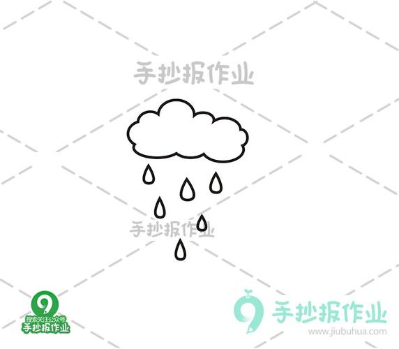 阴转小雨的简笔画（阴天的简笔画）(4)