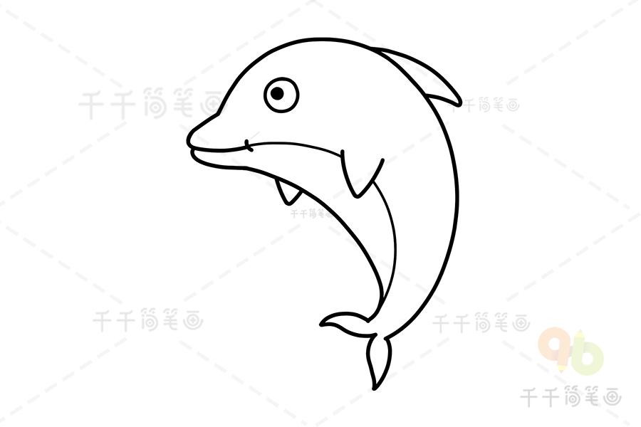 海豚高级简笔画（海豚图片大全简笔画）(10)