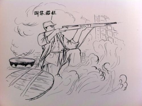 抗日战争一年级简笔画（纪念抗日战争儿童简笔画）(4)