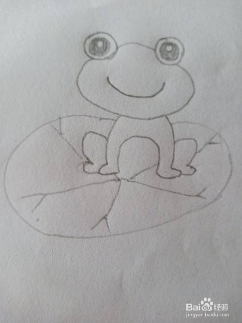 青蛙简笔画池塘（青蛙在池塘里怎么画）(6)
