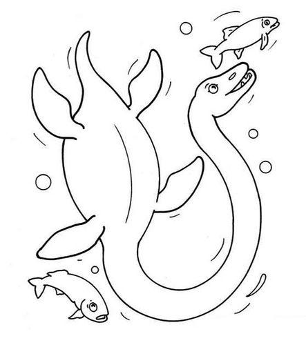简笔画恐龙和海底世界（可爱的恐龙世界简笔画）(8)