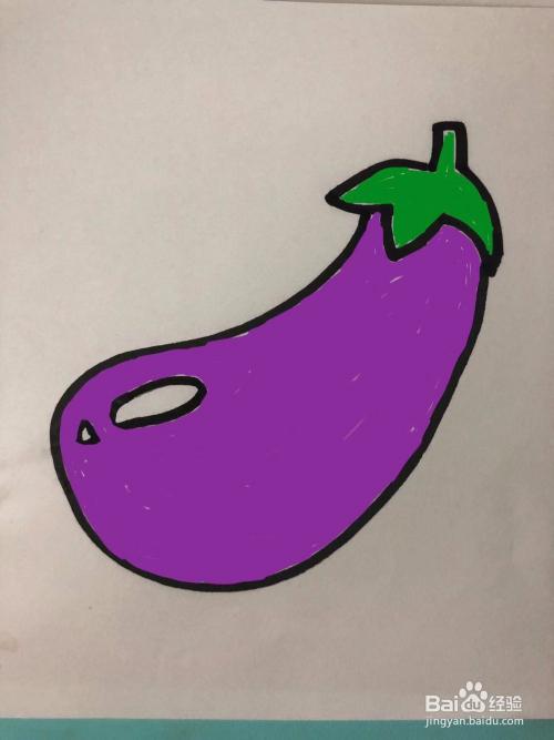 紫色蔬菜的简笔画（蔬菜简笔画大全色彩）(4)
