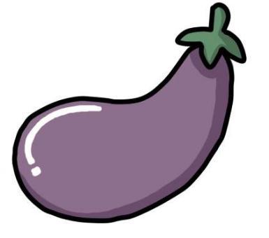 紫色蔬菜的简笔画（蔬菜简笔画大全色彩）(5)