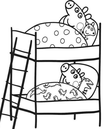 幼儿园木床简笔画（儿童床简笔画图片）(1)