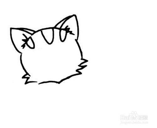 小花猫爱睡觉的简笔画（爱睡觉的猫简笔画）(3)
