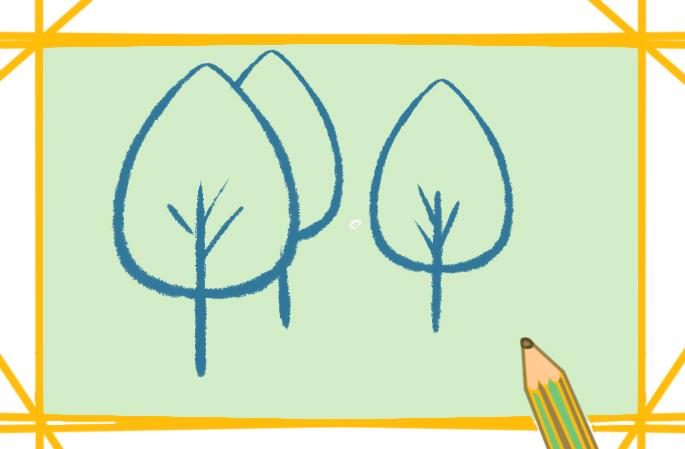 小树木的简笔画法（大树简笔画大全简单）(1)