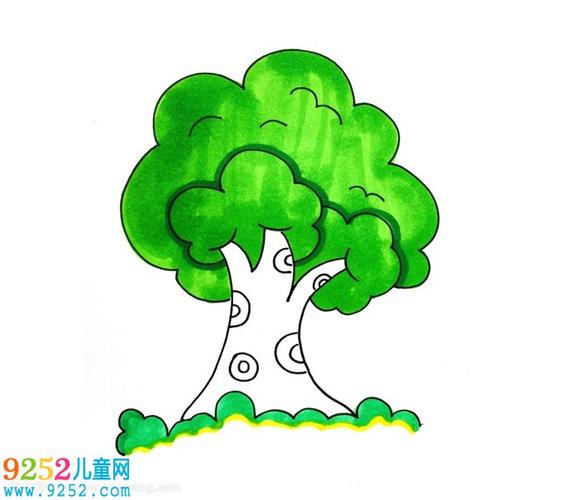 小树木的简笔画法（大树简笔画大全简单）(2)