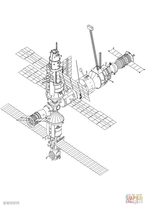 关于卫星空间站的简笔画（关于卫星空间站的简笔画）(4)