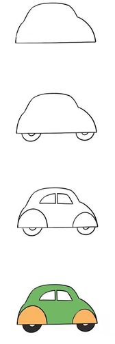 小汽车图画简笔画图片（小朋友画的汽车简笔画）(3)
