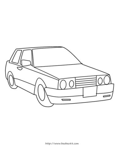 小汽车图画简笔画图片（小朋友画的汽车简笔画）(4)