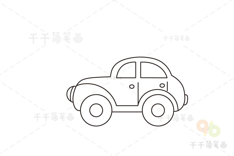 小汽车图画简笔画图片（小朋友画的汽车简笔画）(5)