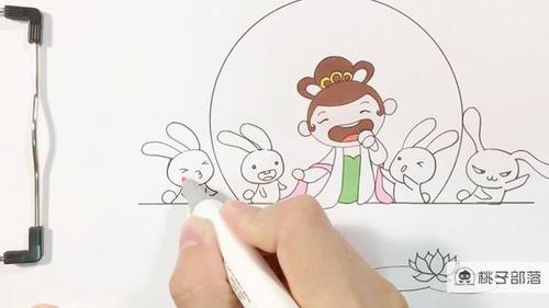 画嫦娥和玉兔简笔画画法（画玉兔的简笔画）(3)
