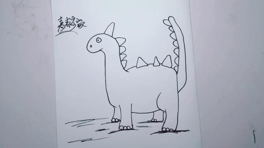 可爱的小恐龙简笔画壁纸（小恐龙图片萌图简笔画）