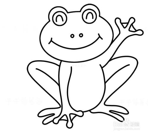 我是小青蛙简笔画（我是快乐小书虫简笔画）(4)