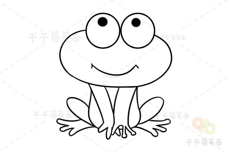 我是小青蛙简笔画（我是快乐小书虫简笔画）(8)