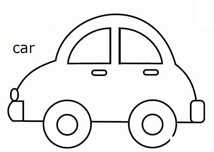 小汽车图画简笔画图片（小朋友画的汽车简笔画）(8)