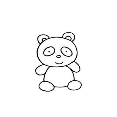 熊猫团团的简笔画（熊猫拿气球的简笔画）(4)
