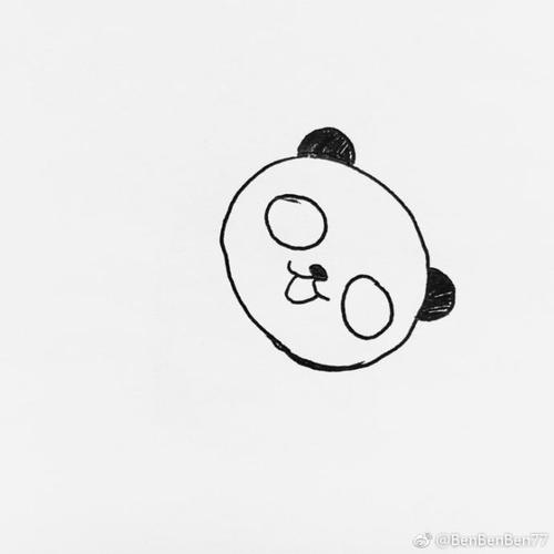 熊猫团团的简笔画（熊猫拿气球的简笔画）(7)
