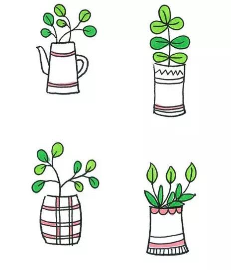 制作植物简笔画（简笔画植物可爱小图案）(1)