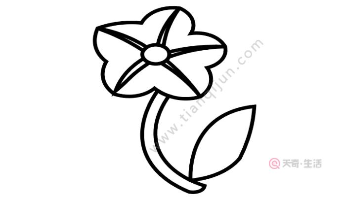 如何画带花朵的简笔画（如何画带花朵的简笔画）(1)