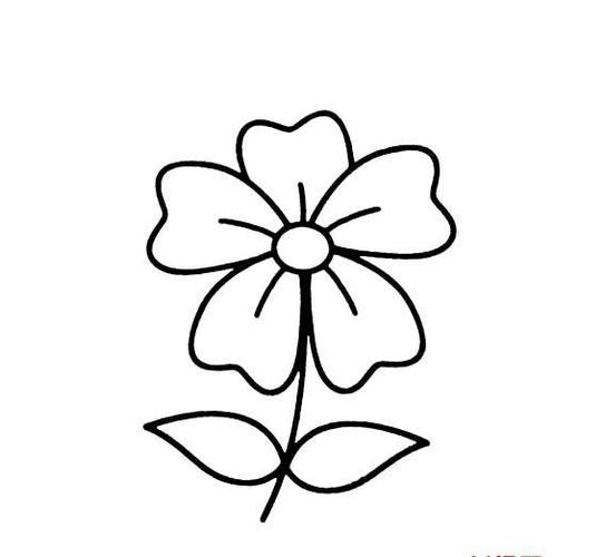 如何画带花朵的简笔画（如何画带花朵的简笔画）(3)