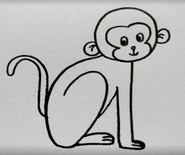 兒童簡筆畫圖片小猴子（幼兒小猴簡筆畫簡單）