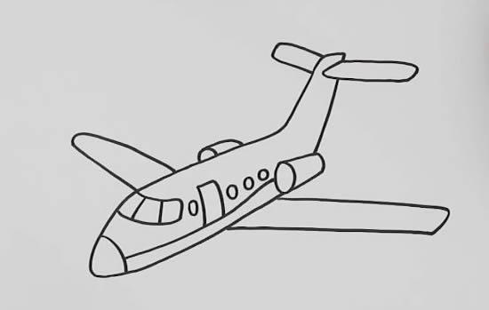 飞机的简笔画大全（飞机的一幅简笔画）(3)
