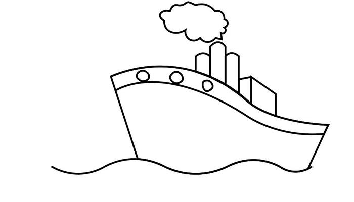 轮船的图片简笔画图片大全（各种轮船的图片简笔画）(7)