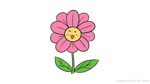 如何画带花朵的简笔画（如何画带花朵的简笔画）(5)