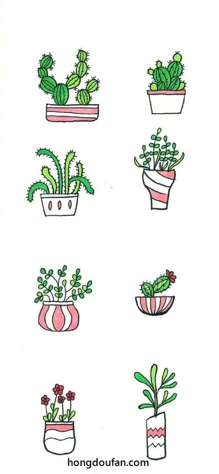 制作植物简笔画（简笔画植物可爱小图案）(10)