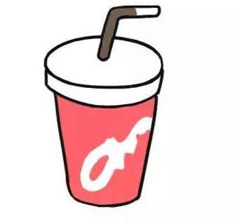 可乐果汁牛奶简笔画（牛奶和吸管简笔画）(1)