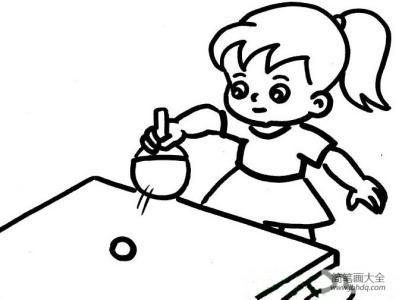 运乒乓球简笔画图片（关于打乒乓球的简笔画）(2)