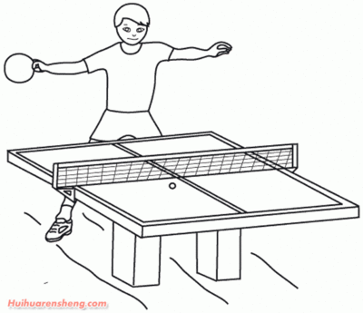 运乒乓球简笔画图片（关于打乒乓球的简笔画）(5)