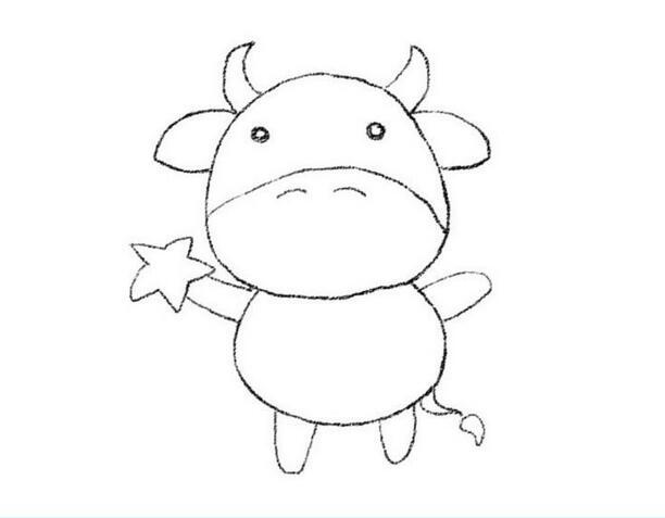 小牛的图片简笔画（小牛简笔画带颜色的）(6)