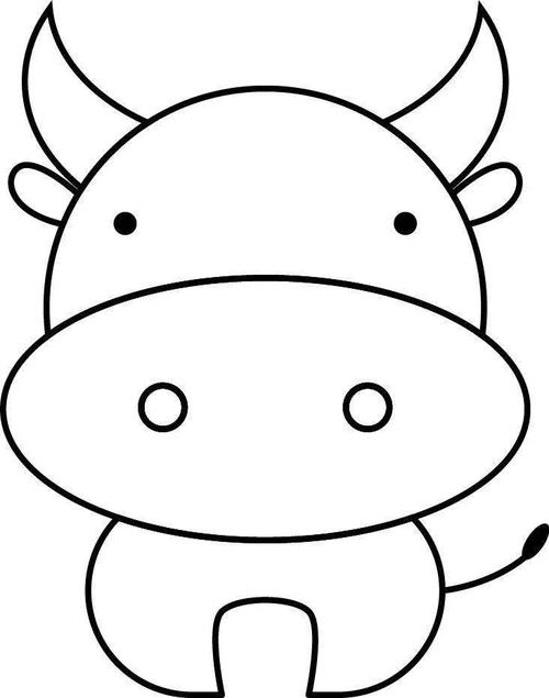 小牛的图片简笔画（小牛简笔画带颜色的）(7)