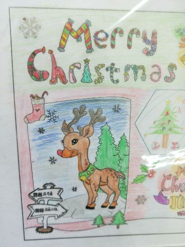 找圣诞节麋鹿的图片手抄报（驯鹿成长手抄报）(2)