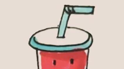 可乐果汁牛奶简笔画（牛奶和吸管简笔画）(4)