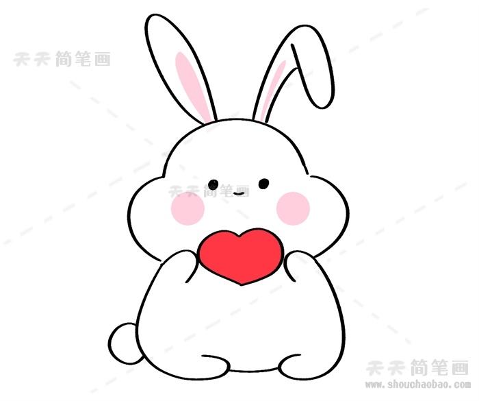 可爱的兔子卡通图片简笔画（兔子简笔画卡通又可爱）(7)