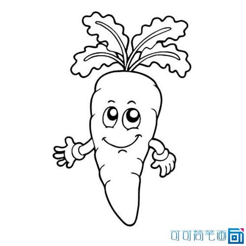 各种蔬菜变成人简笔画（蔬菜卡通人物简笔画）(9)