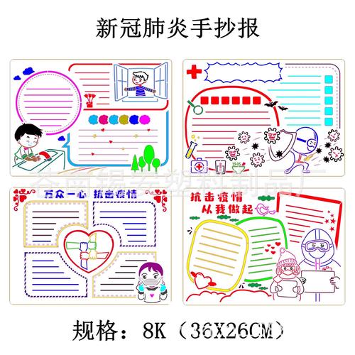 新型肺炎预防手抄报模板（关于预防新型肺炎的手抄报图片）