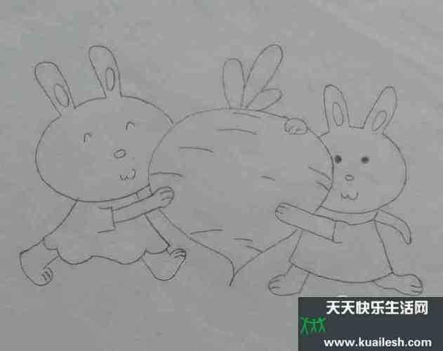 小兔捉迷藏简笔画该怎么画（小动物们捉迷藏怎么画简单又可爱）(3)