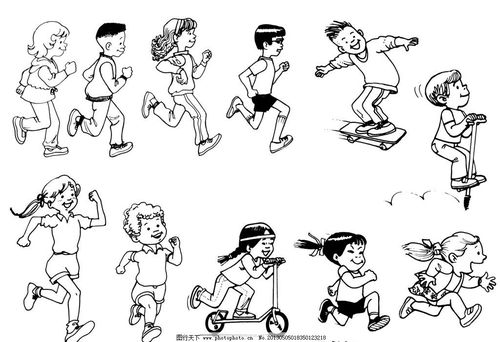 男生侧身跑步简笔画（跑步男孩简笔画简单）(3)