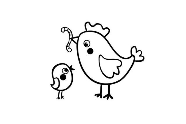 简笔画小鸡怎么画（一步一步教你画小鸡）(1)