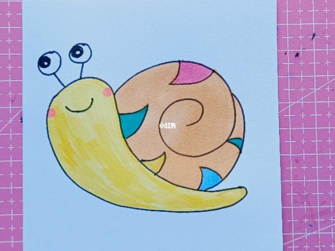幼儿园小班简笔画涂色蜗牛（幼儿园小班简笔画涂色模板）(2)
