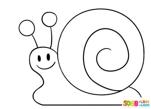 幼儿园小班简笔画涂色蜗牛（幼儿园小班简笔画涂色模板）(4)