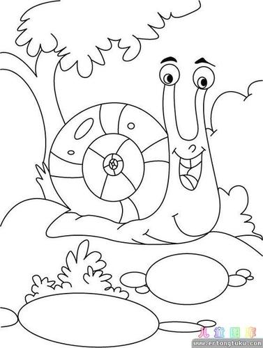 幼儿园小班简笔画涂色蜗牛（幼儿园小班简笔画涂色模板）(9)