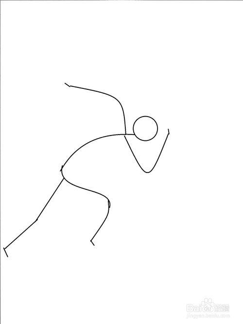 男生侧身跑步简笔画（跑步男孩简笔画简单）(5)